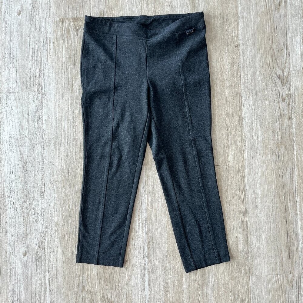 Womens Calvin Klein Power Stretch Grey Cropped Pants - S